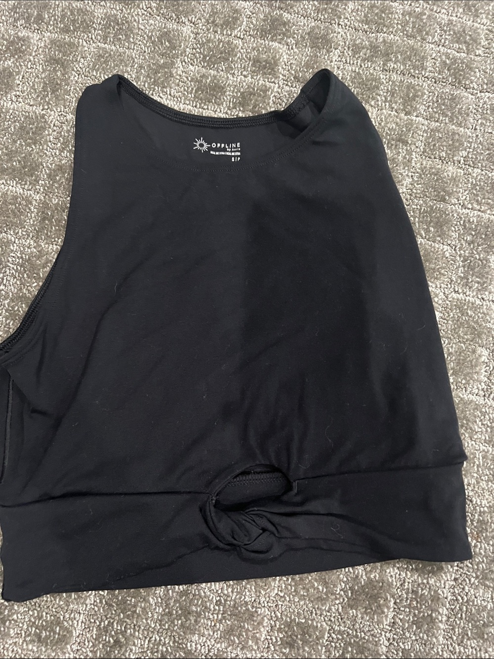 OFFLINE Black Twist-Front Tank Top